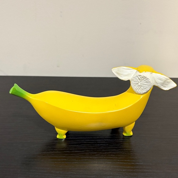 Yellow and Green Dachshund Dog Figurine - Picture 3 of 6